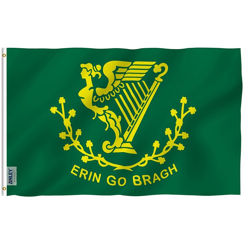 Fly Breeze Erin Go Bragh Flag with Brass Grommets 3X5Ft Banner USA Polyester