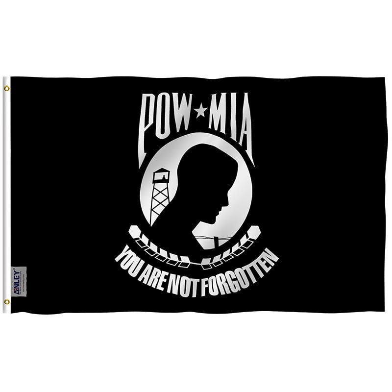 Fly Breeze POW MIA Polyester Flag with Brass Grommets 3X5Ft Banner USA