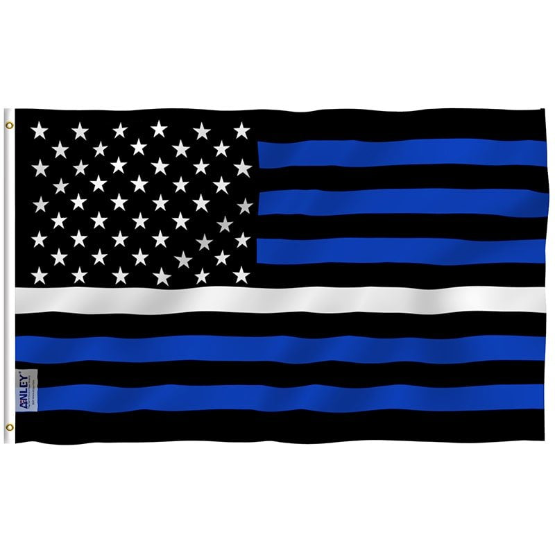 Fly Breeze Thin White Line USA Flag with Brass Grommets 3X5Ft Banner USA