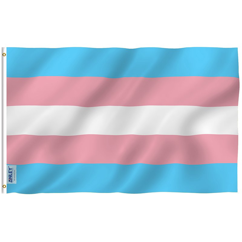 Fly Breeze Transgender Pride Flag with Brass Grommets 3X5Ft Banner USA Polyester