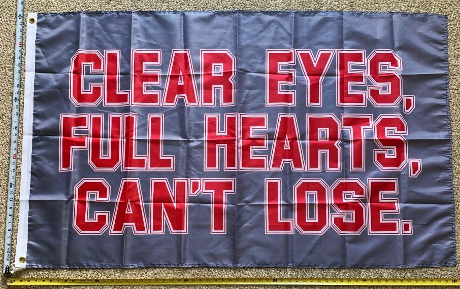 Football Flag Clear Eyes Full Heart GR Beer Drink Funny Sign USA 3x5' Banner