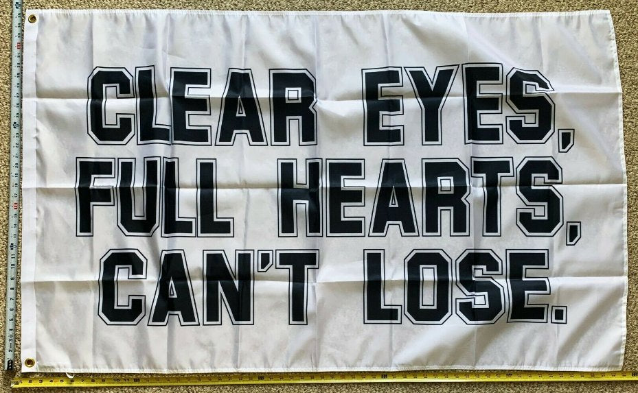 Football Flag Clear Eyes Full Heart WB Beer Drink Funny Sign USA 3x5' Banner