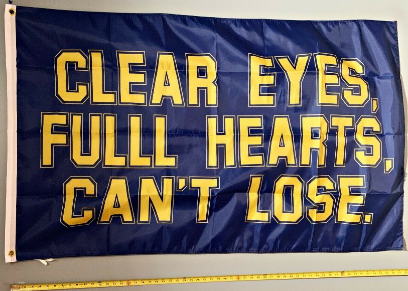 Football Flag Clear Eyes Full Hearts B Beer USA Sign 3x5' Banner