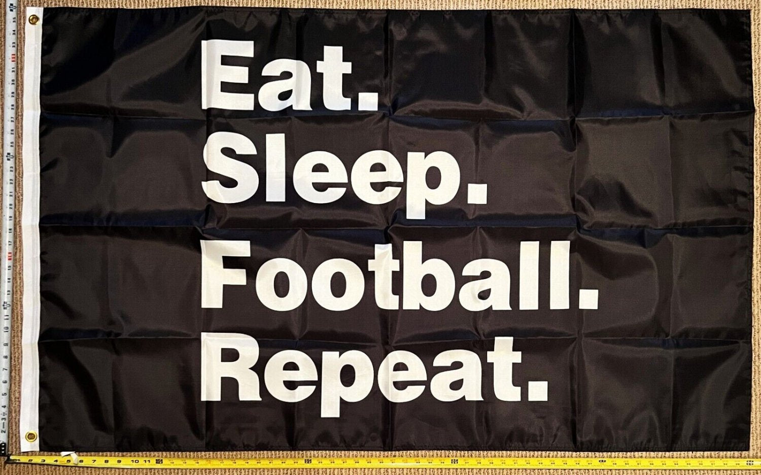 Football Flag Clear Eyes Heart Beer College Man Cave USA 3x5