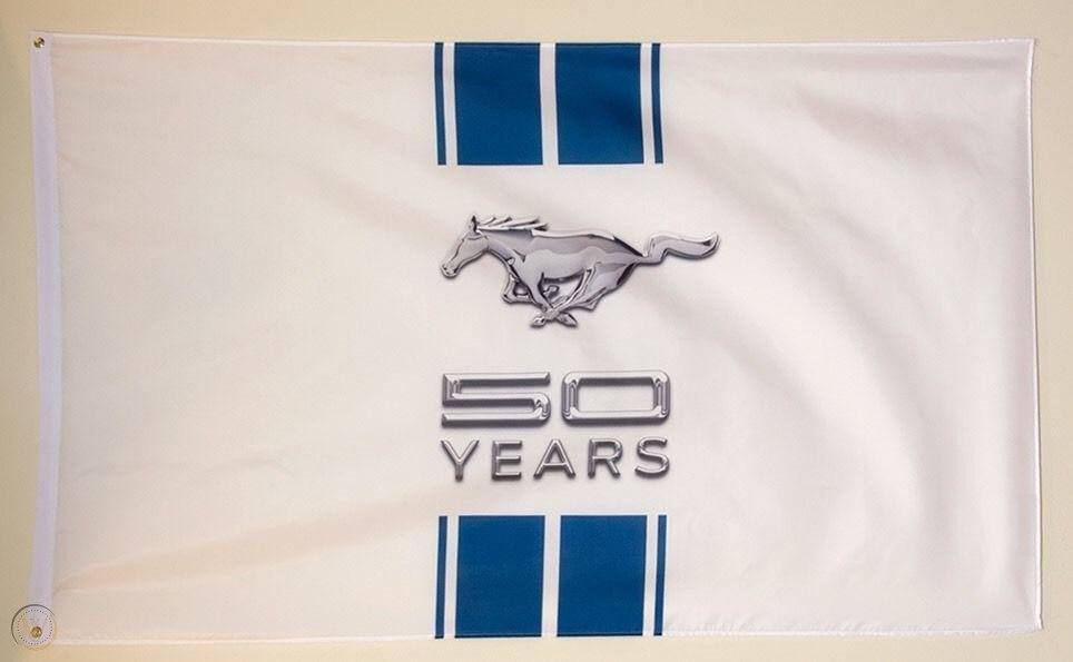 Ford Mustang 50th Anniversary Flag 3X5 Ft Polyester Banner USA 90x150cm