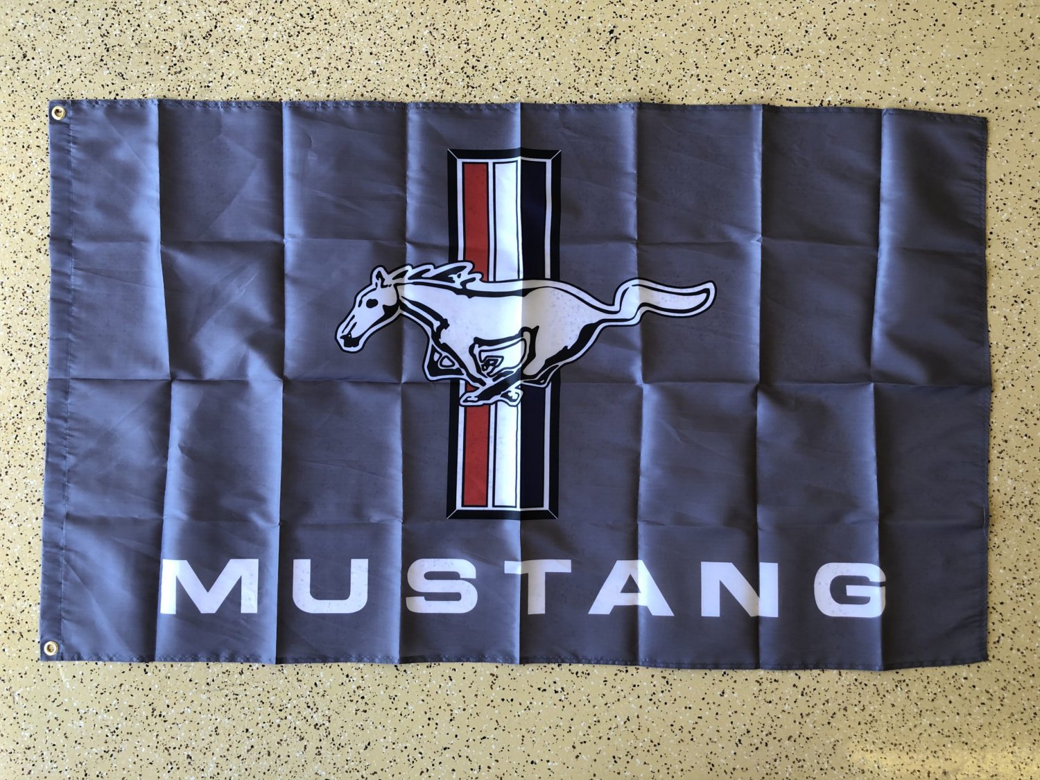Ford Mustang Grey Flag 3X5 Ft Polyester Banner USA 90x150cm