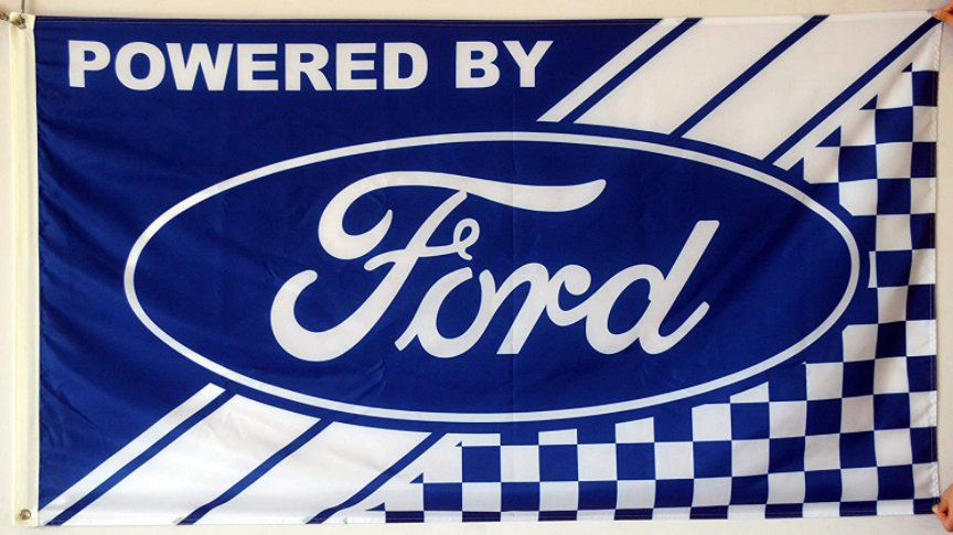 Ford Powered Flag 3X5 Ft Polyester Banner USA 90x150cm