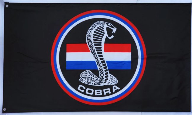 Ford Shelby Cobra Flag Black 3X5 Ft Polyester Banner USA 90x150cm