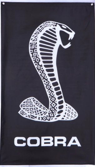 Ford Shelby Cobra Racing Flag Vertical 3X5 Ft Polyester Banner USA 90x150cm