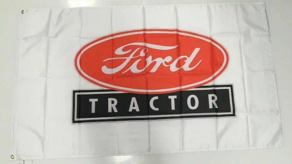 Ford Tractor Banner Flag Car Farm Machinery Equipment Ride On Mechanic Man Cave 3x5ft