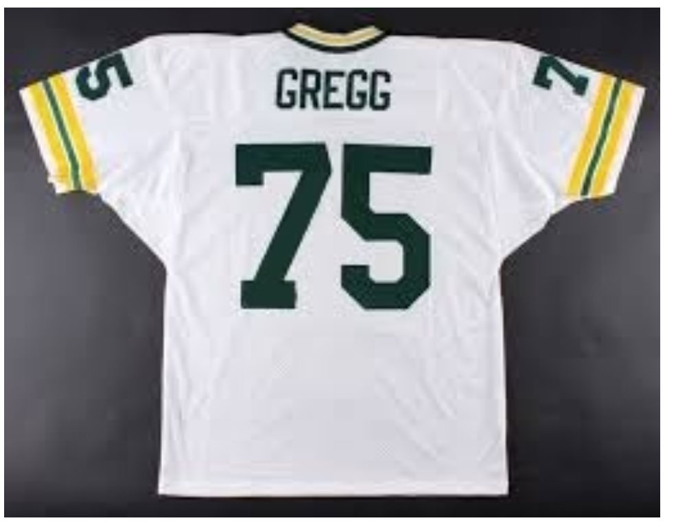 Forrest Gregg Jersey Green Bay Packers Custom Throwback Football White
