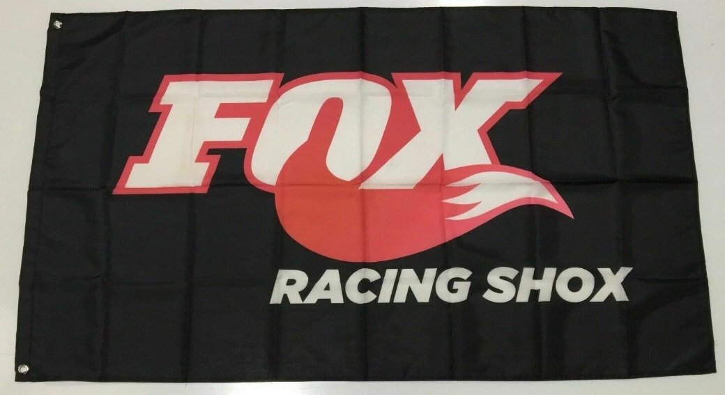 Fox Style 1 Racing Shox Banner Flag - Car ATV Bike Oil Head Suspension Mechanic 3x5ft