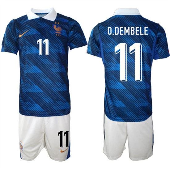 France #11 O.DEMBELE Jerseys National Team x World Cup 2026 Home On Field Soccer