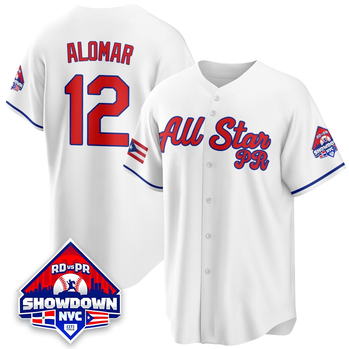 Francisco Lindor Jersey #12 Puerto Rican Baseball All-Star 2025 Stitched White