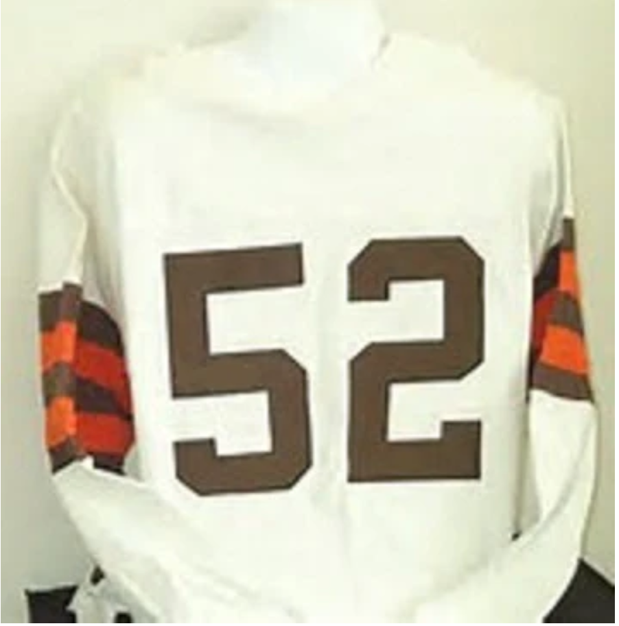 Frank Gatski Jersey Cleveland Browns Long Sleeve Vintage Style Custom Throwback Football Name On Back