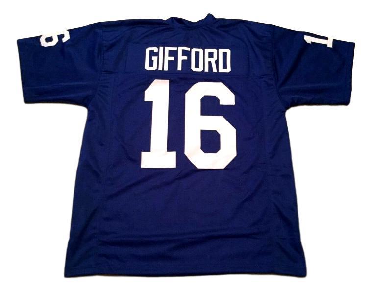 Frank Gifford Jersey #16 Custom Unsigned Football Stitched Blue