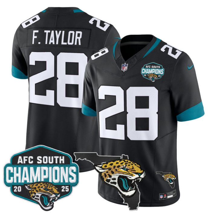 Fred Taylor Jersey #28 AFC South Division Champions 2025 Florida Black