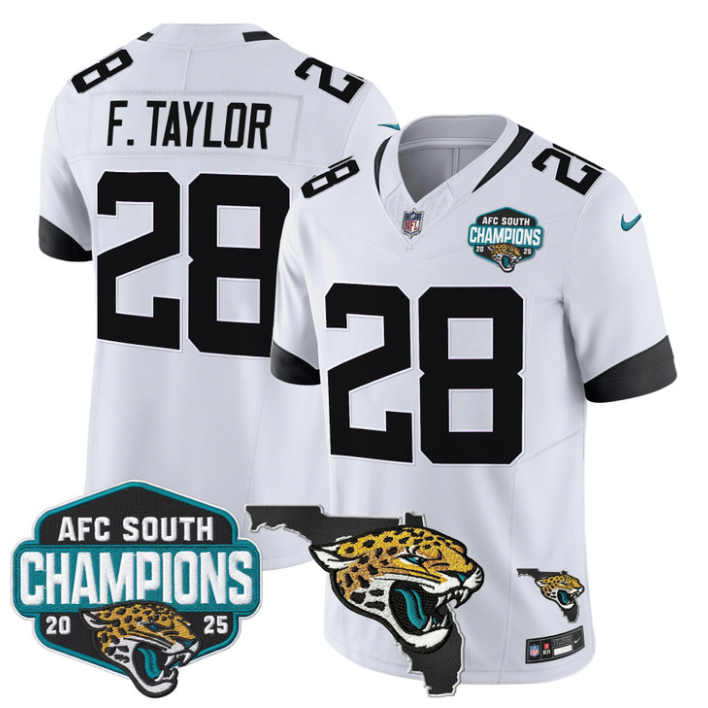 Fred Taylor Jersey #28 AFC South Division Champions 2025 Florida White