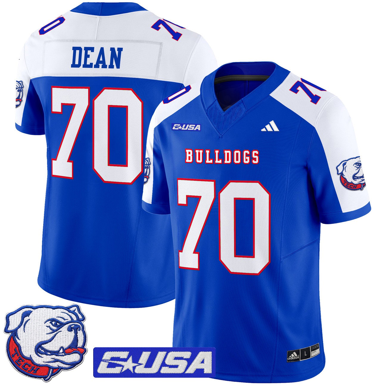 Fred Dean Jersey #70 Louisiana Tech Bulldogs 2025 Limited Stitched