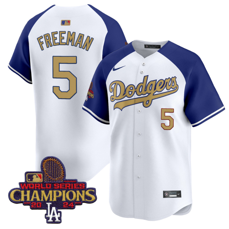Freddie Freeman Jersey #5 Dodgers 2025 Gold Vapor Premier Stitched Alternate