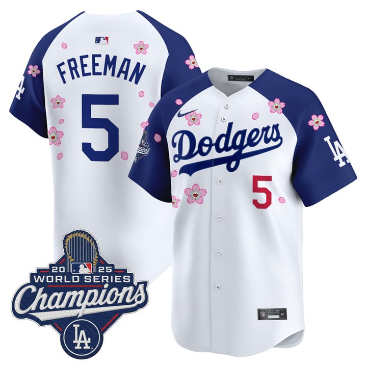 Freddie Freeman Jersey #5 Dodgers 2025 World Series Champions Stitched