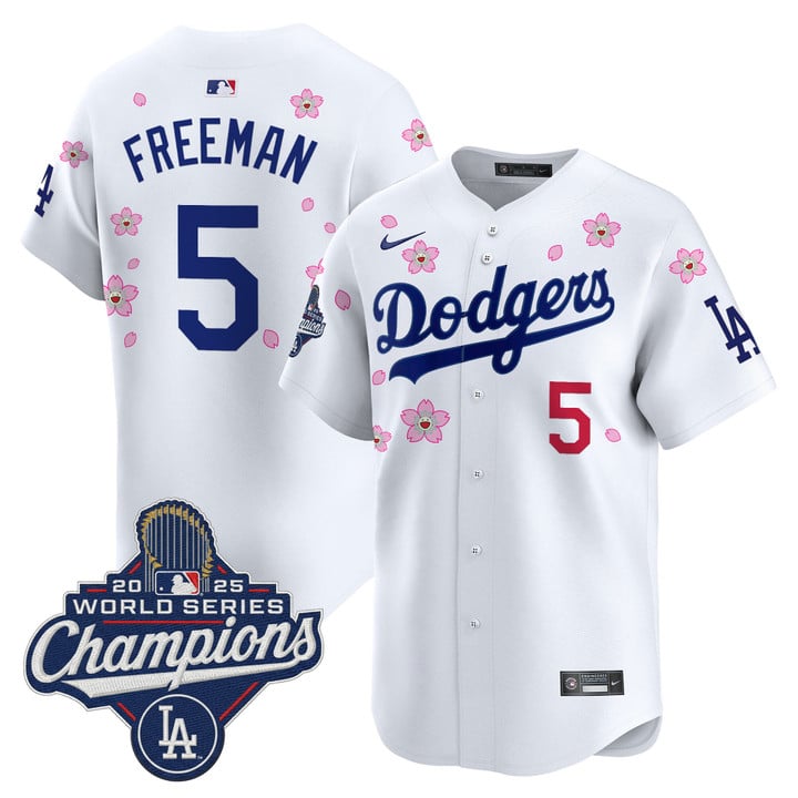 Freddie Freeman Jersey #5 Dodgers 2025 World Series Champions Stitched