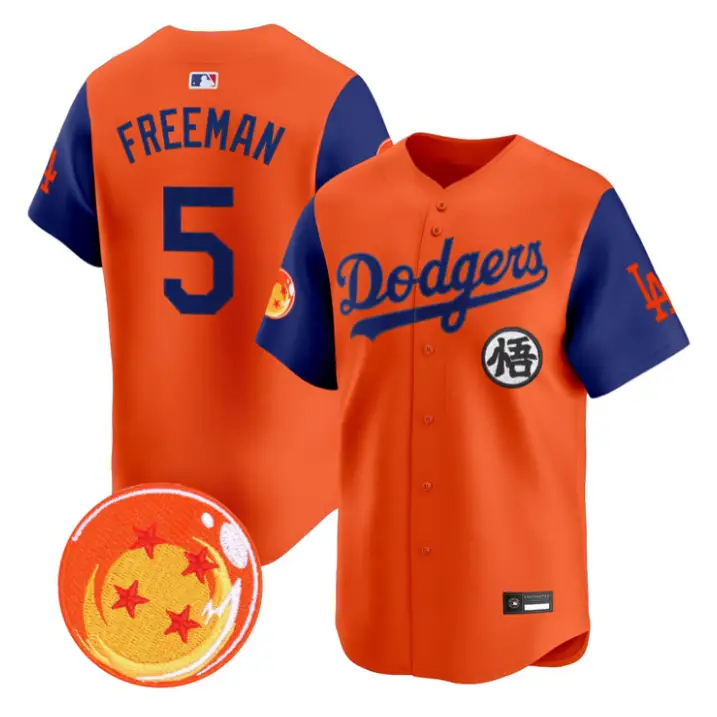Freddie Freeman Jersey #5 Dodgers Dragon Ball Vapor Premier Stitched