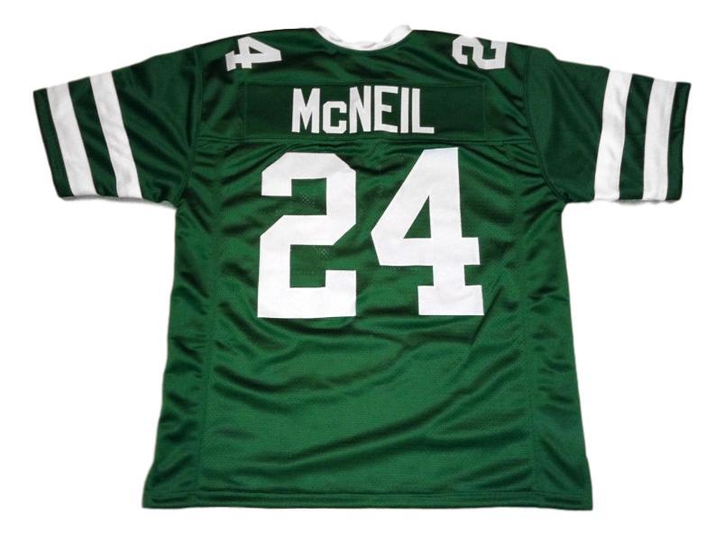 Freeman McNeil Jersey #24 Custom Unsigned Football Stitched Green