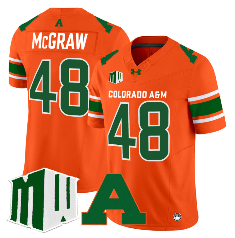 Fum McGraw Jersey #48 Colorado State Rams 2024 Stitched Orange