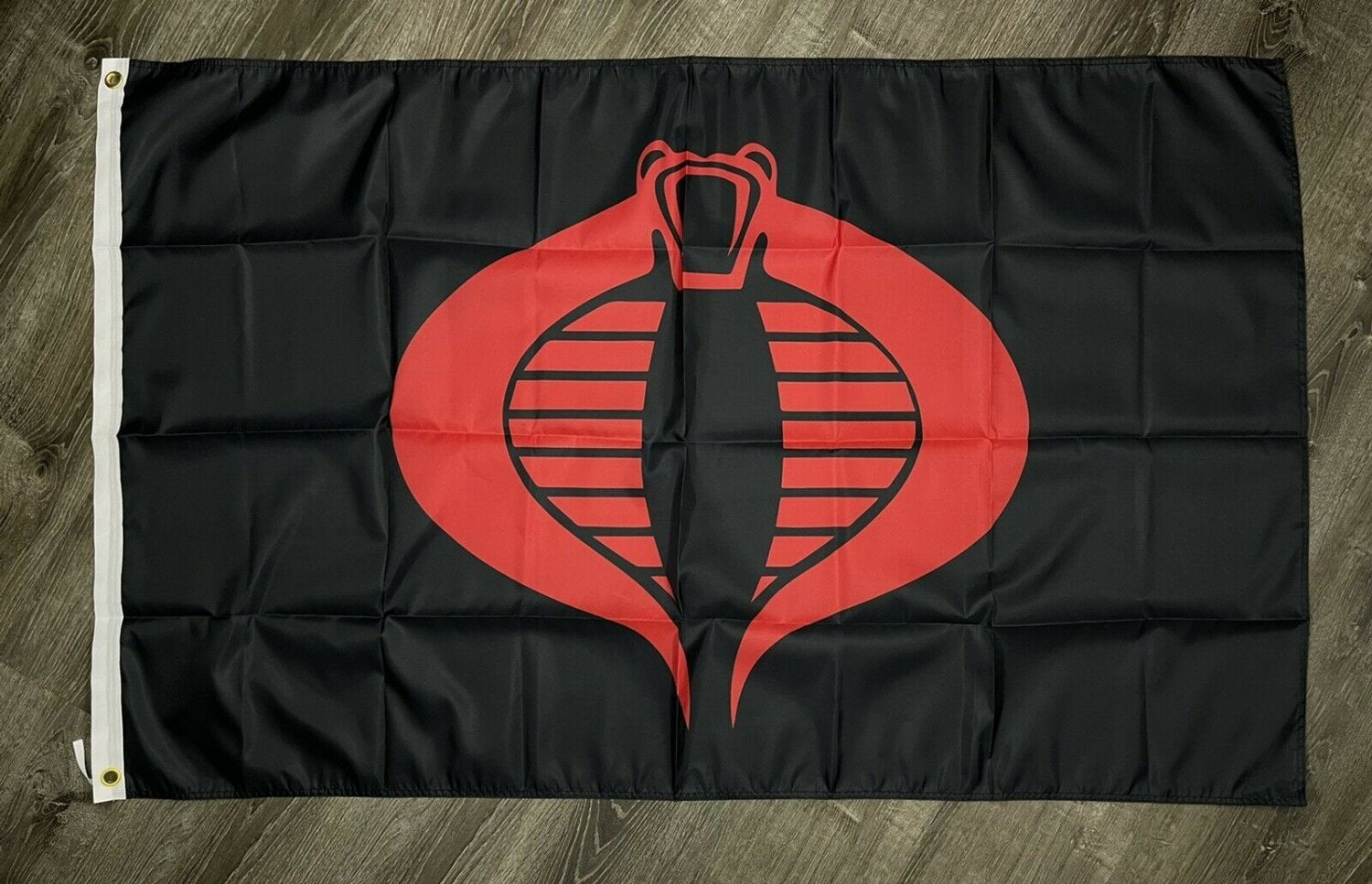 G.I. Joe Cobra Flag 3x5 ft Black Red Banner Man-Cave Garage Collectible Toy New
