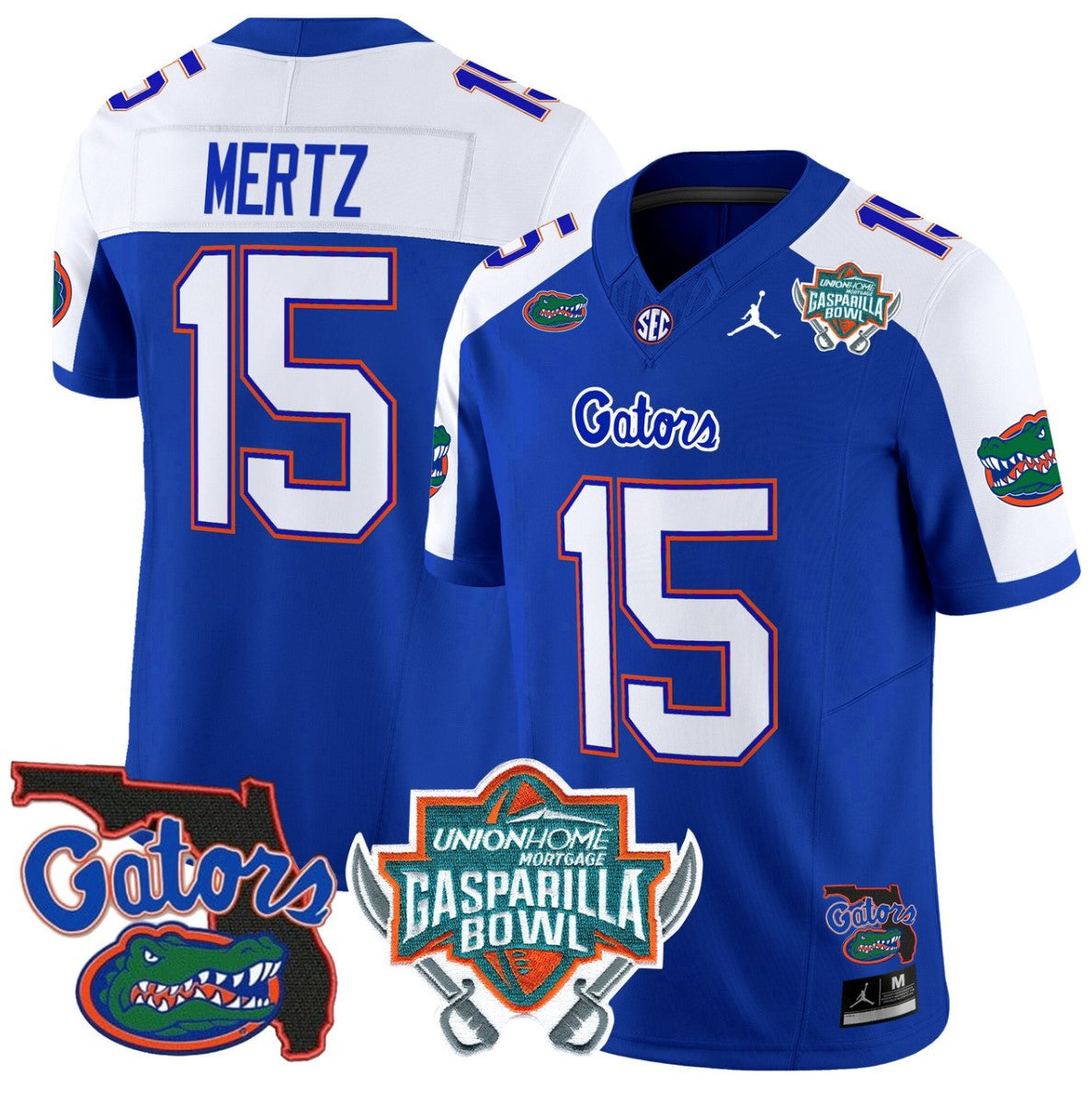 Graham Mertz Jersey #15 Florida Gators 2025 Gasparilla Bowl Patch Royal Alternate