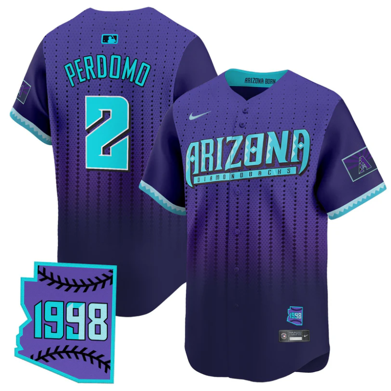 Geraldo Perdomo Jersey #2 Arizona Diamondbacks 2025 City Connect Vapor Premier Limited Stitched