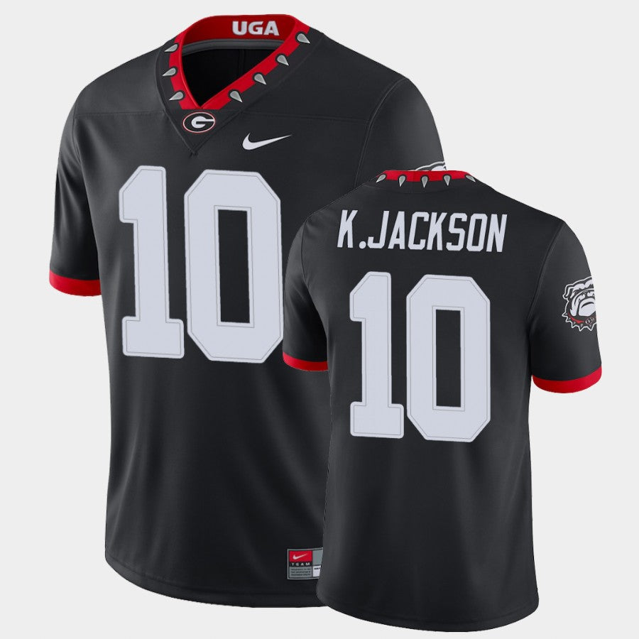 Georgia Bulldogs #10 Kearis Jackson Black College Football Alternate Game Jersey