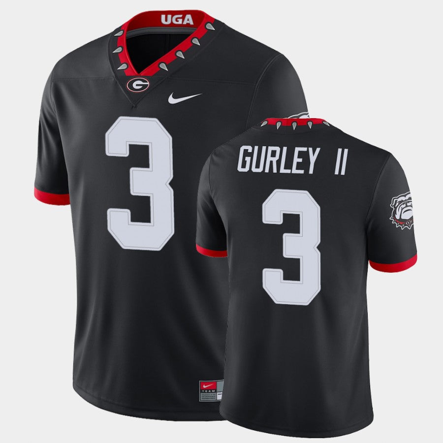 Georgia Bulldogs #3 Todd Gurley II Black College Football Alternate Game Jersey
