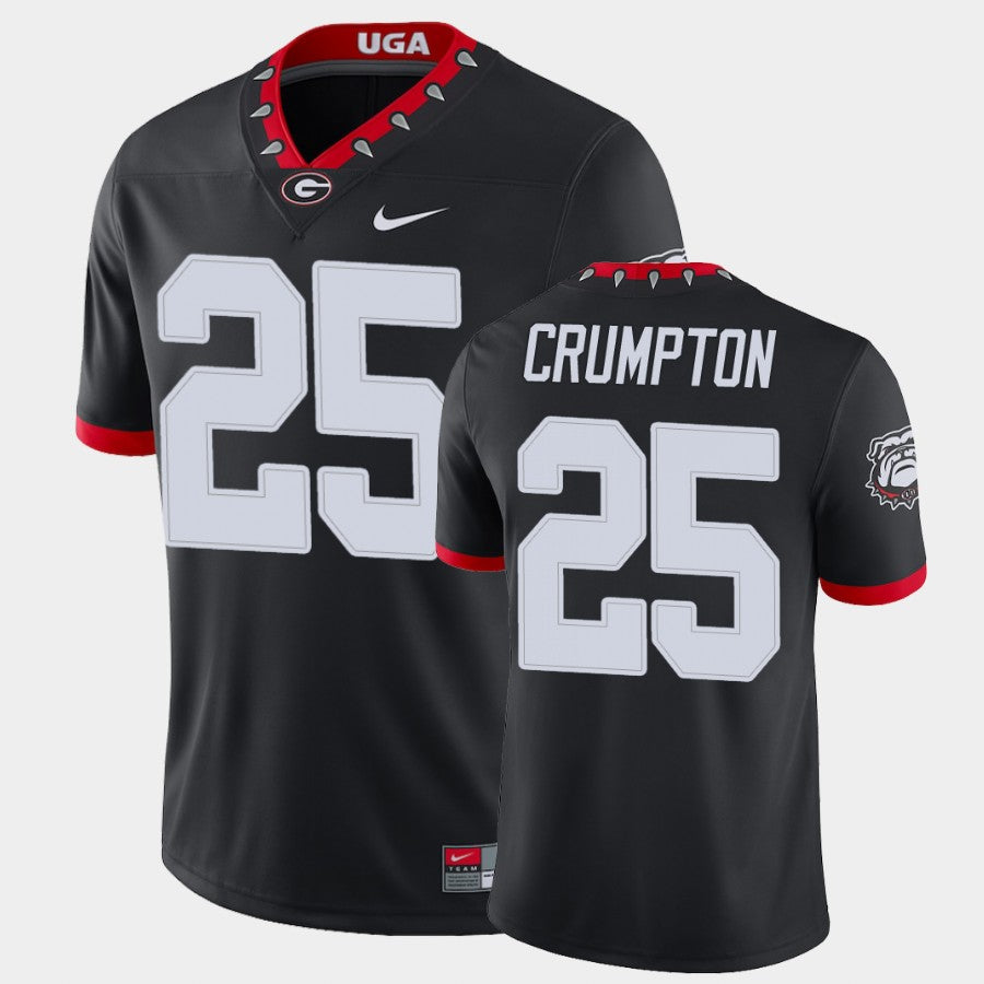 Georgia Bulldogs #25 Ahkil Crumpton Black College Football Alternate Game Jersey