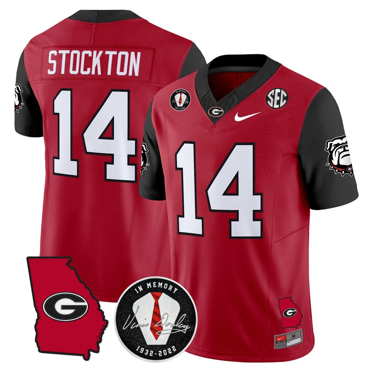 Gunner Stockton Jersey #14 Georgia Bulldogs 2025 Limited Stitched Red
