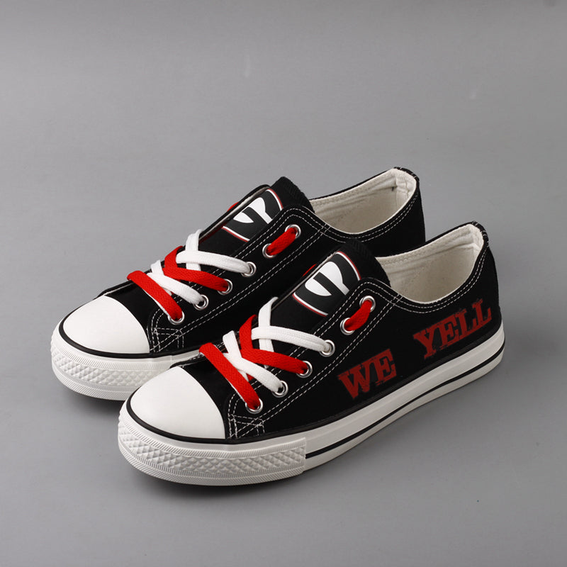 Georgia Bulldogs Limited Print NCAA College Students Low Top Canvas Shoes Sport Sneakers 1