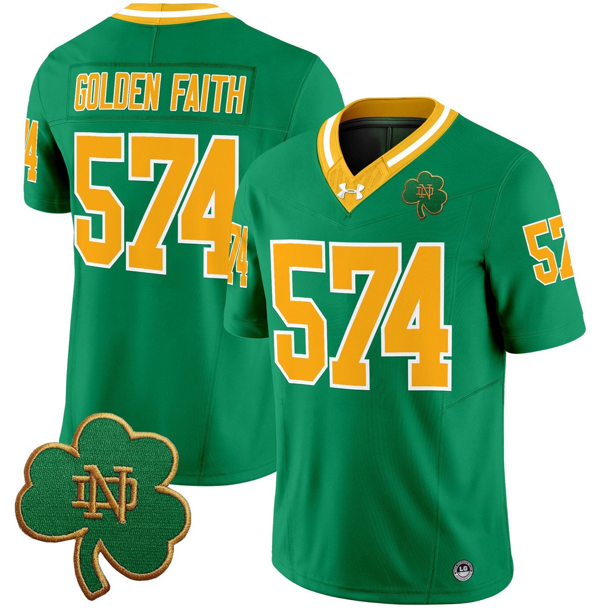Golden Faith Jersey #574 Notre Dame 2025 Vapor Limited V3 Stitched Throwback