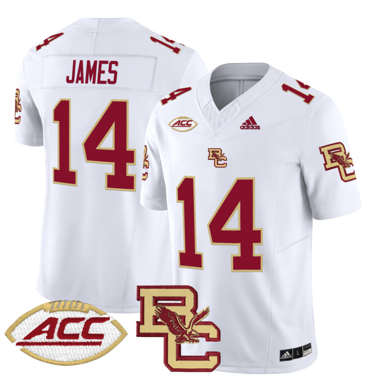 Grayson James Jersey #14 Boston College Eagles 2024 Stitched White