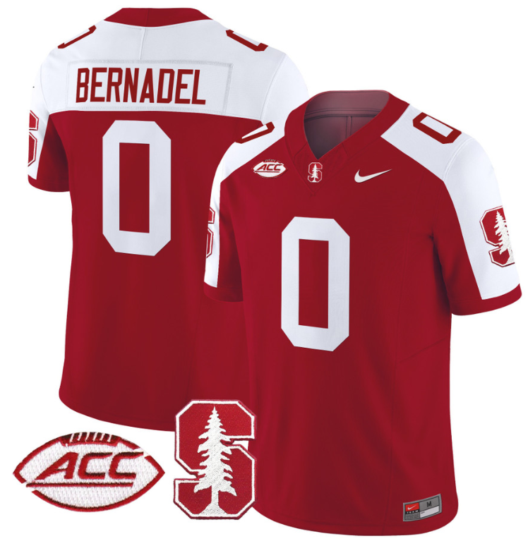 Gaethan Bernadel Jersey #0 Stanford Cardinal Vapor Limited College Football Stitched Crimson Alternate