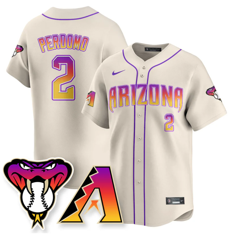 Geraldo Perdomo Jersey #2 Arizona Diamondbacks 2025 City Connect Concept Stitched Cream