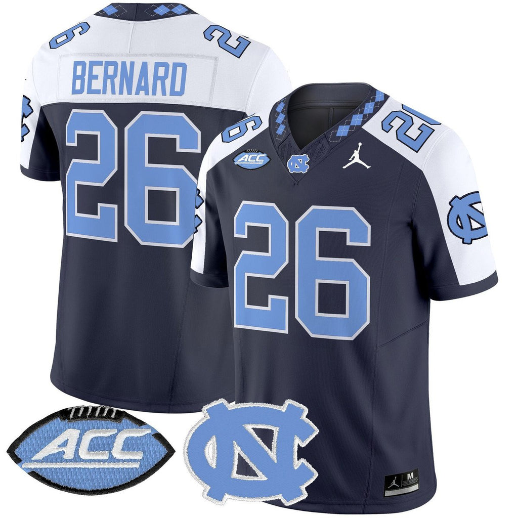 Giovani Bernard Jersey #26 North Carolina Tar Heels 2025 Stitched Navy Alter
