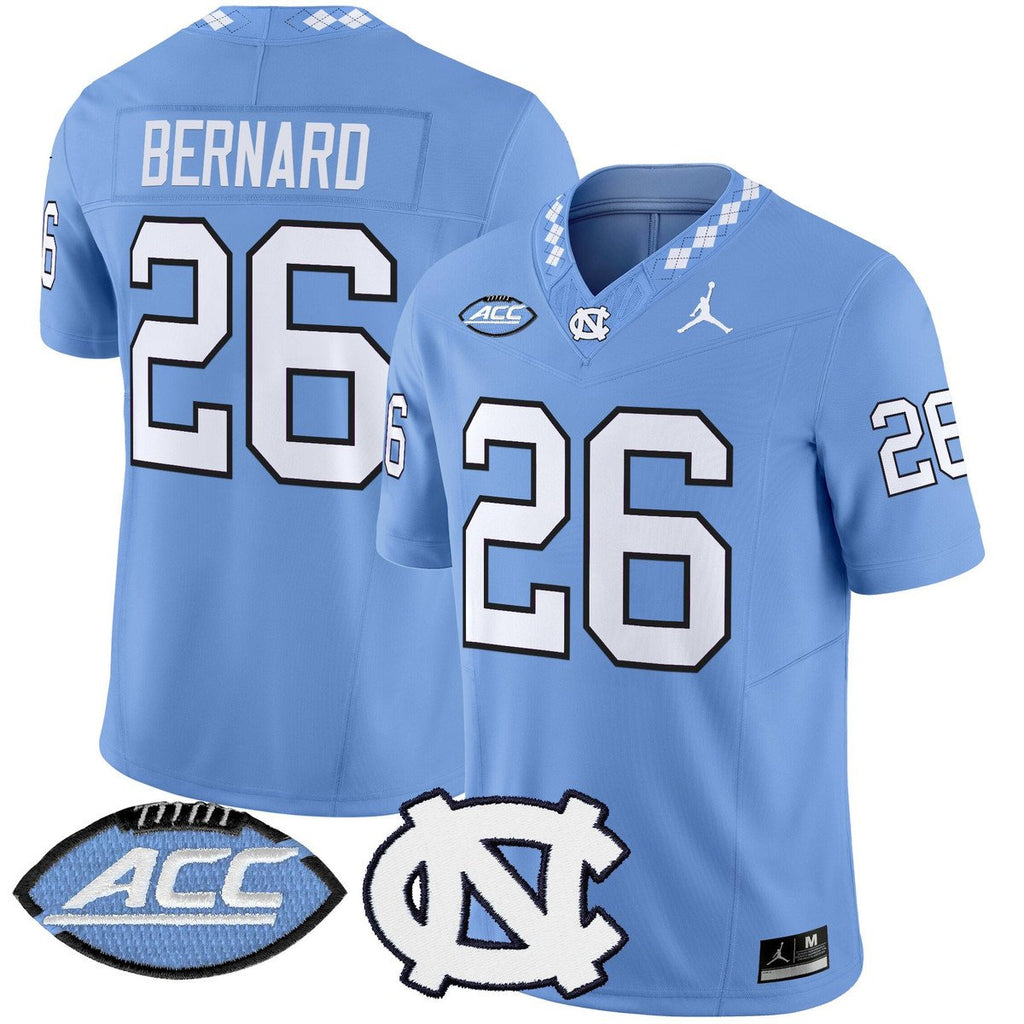 Giovani Bernard Jersey #26 North Carolina Tar Heels 2025 Stitched Blue