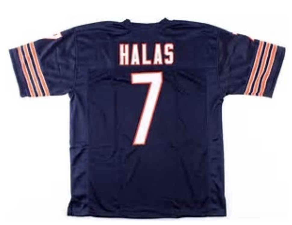 George Halas Jersey Chicago Bears Custom Throwback Football White Letter and Number