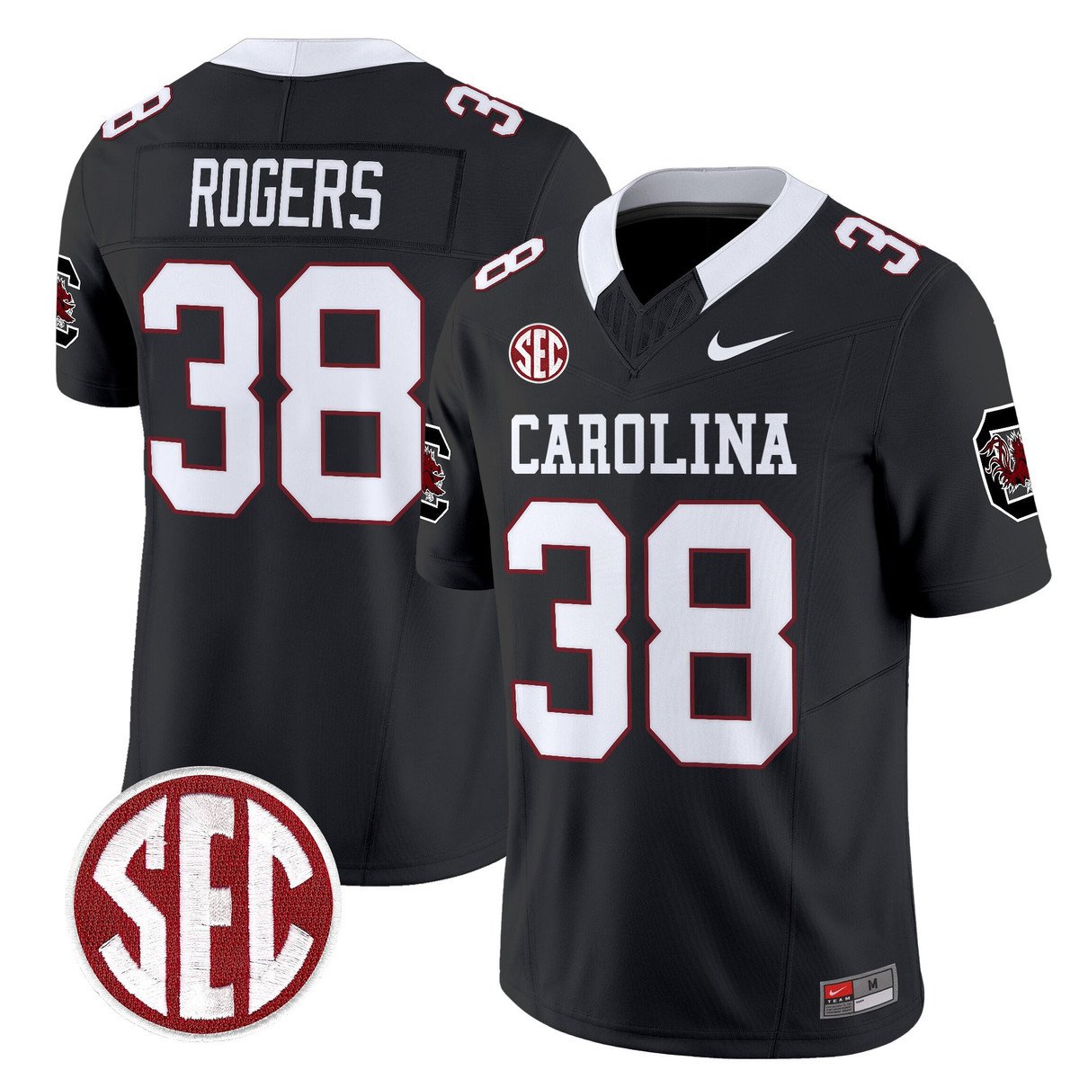 George Rogers Jersey #38 Carolina 1980 Throwback Rebrand 2026 Stitched Black