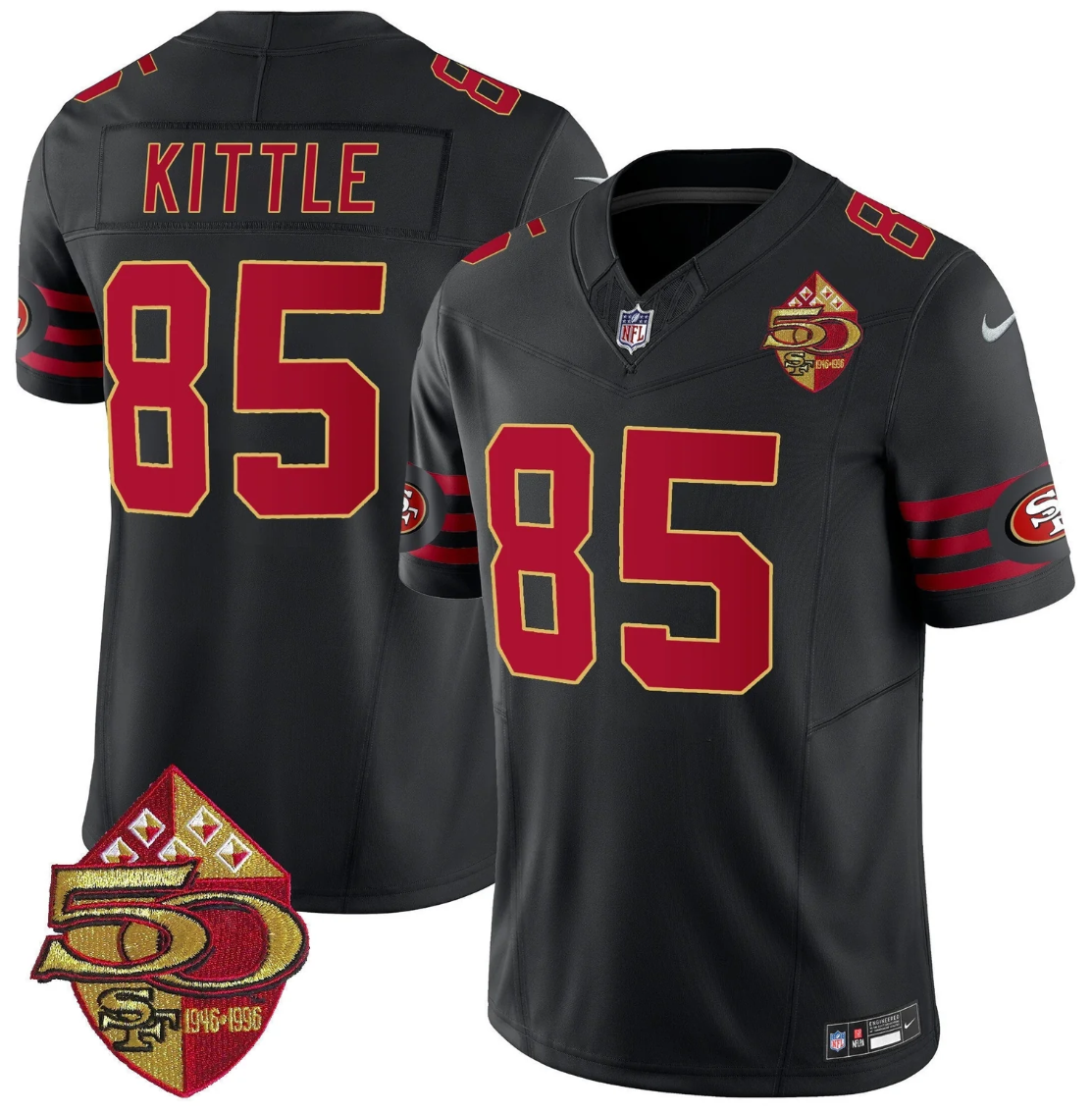 George Kittle Jersey #85 Throwback 1996 Vapor Limited Stitched