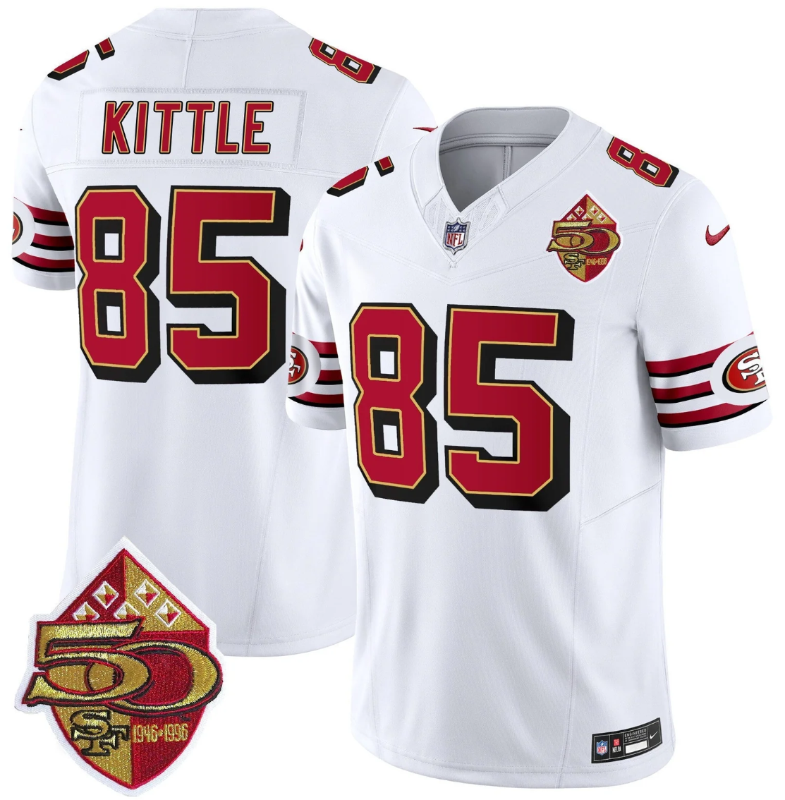 George Kittle Jersey #85 Throwback 1996 Vapor Limited Stitched