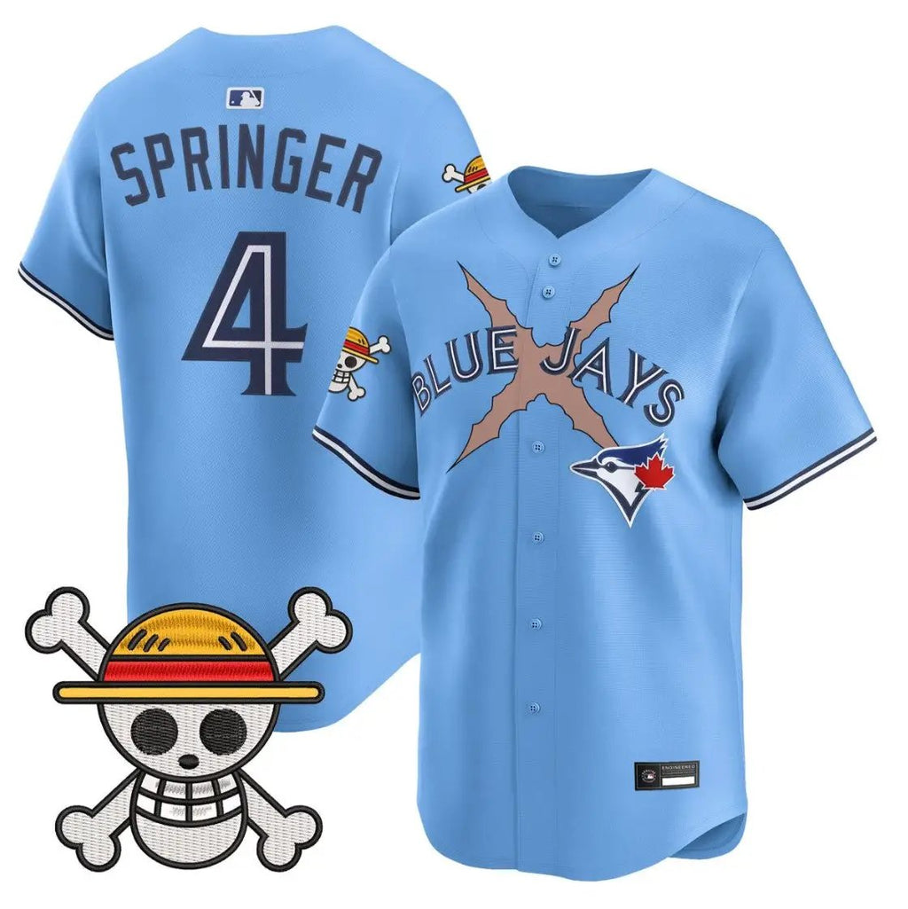George Springer Jersey #4 Blue Jays One Piece Premier Limited Stitched