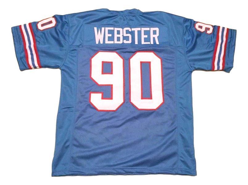 George Webster Jersey #90 Custom Unsigned Football Stitched Blue