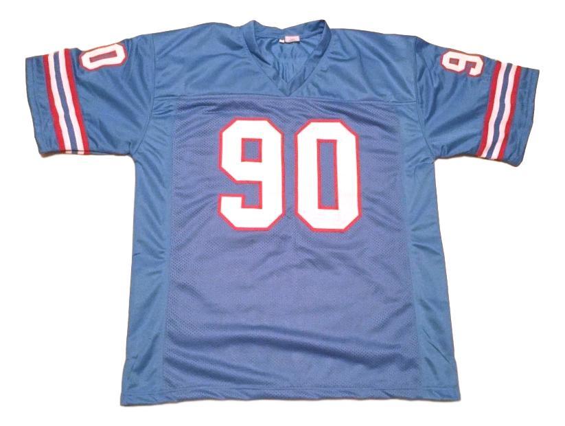 George Webster Jersey #90 Custom Unsigned Football Stitched Blue